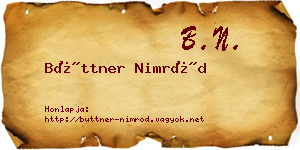 Büttner Nimród névjegykártya